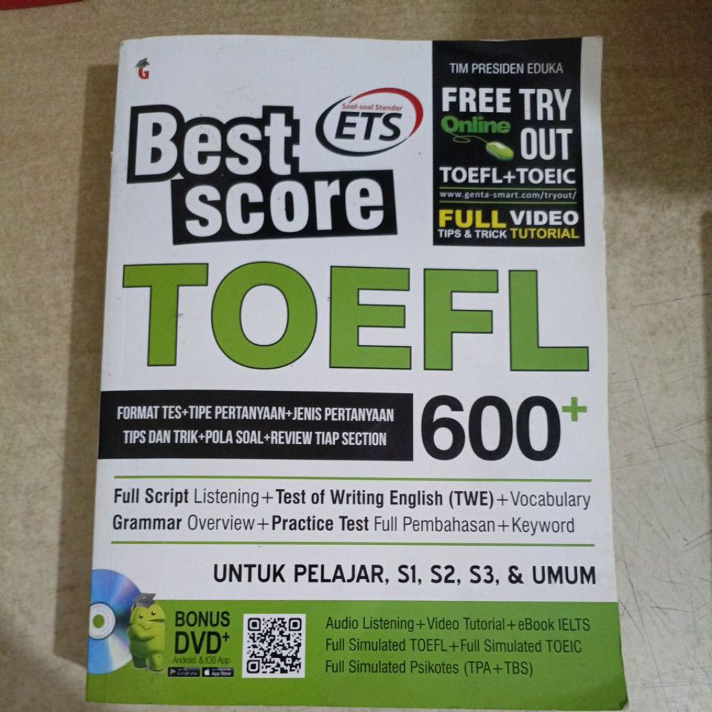 Buku Soal-soal Standar ETS - Best score TOEFL