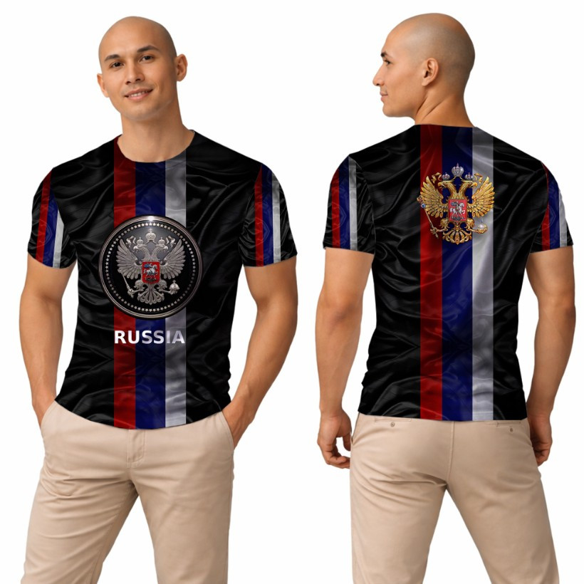 Baju Russia / Kaos Bendera Russia / Rusia Flag / Baju Tangan Panjang Tangan Pendek Tema Rusia / Rusi
