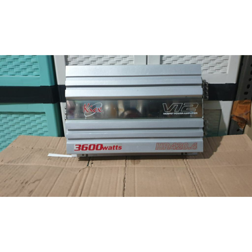 power amplifier audio mobil 4channel 3600watts kicx hp420.4 second bekas normal siap pakai sudah di 