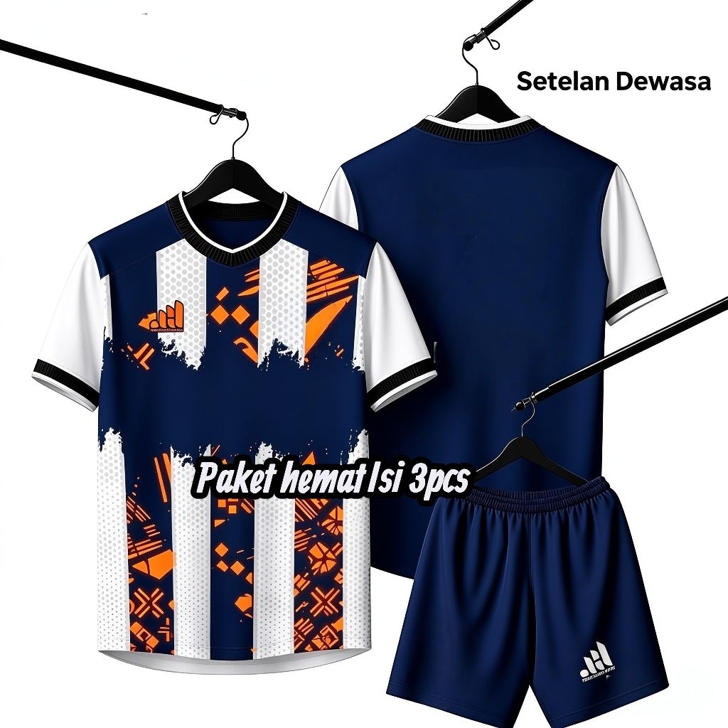 COD JERSEY SEPAK BOLA FUTSAL PRIA WANITA PAKETH HEMAT POLOSAN ISI 3PCS