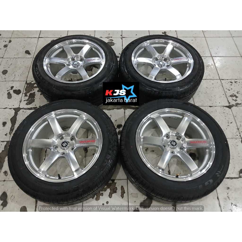 Velg Rays TE37 R18x8,5/9,5 Hole 5x120 Silver Polish Sepaket Ban 235 55 R18 Bmw Byd