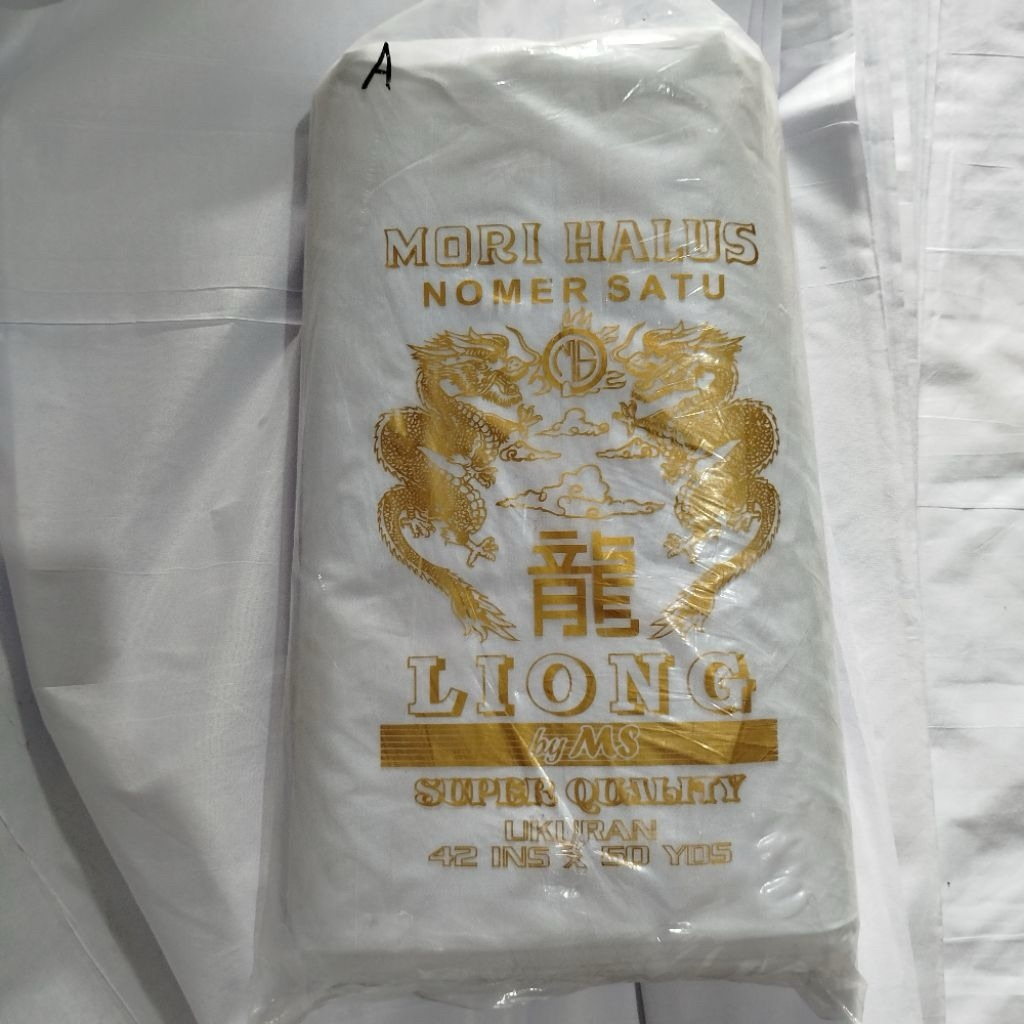 Mori Cap Liong Grade A/Kain Mori/Kain Kafan/Bahan Katun Halus