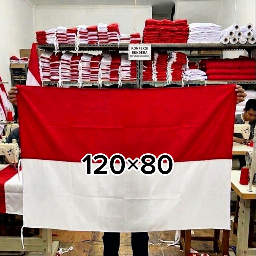 bendera merah putih 120×80 bahan peles kahatex