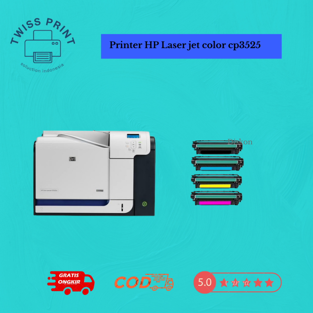 Printer HP Laserjet cp3525N Printer cetak setiker color (A4/F4