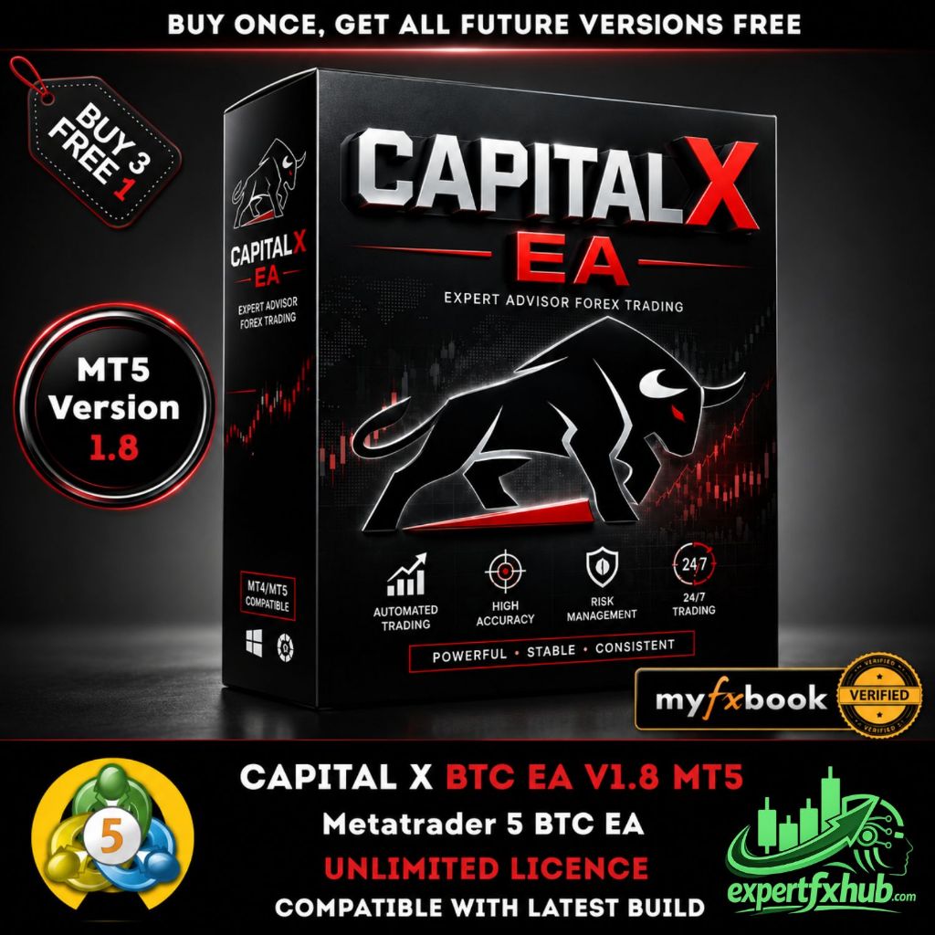 v1.8 Capital X EA Metatrader 5 Expert Advisor,  unlimited licence and free lifetime update, EA Robot