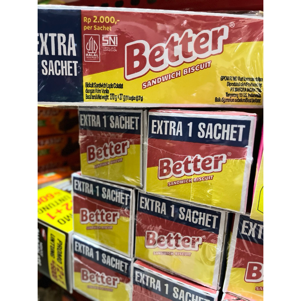 Biskuit Better Coklat 11 Sachet/box