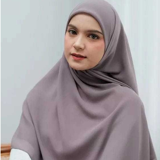 Jilbab Segi Empat Jumbo Paris 140x140 Hijab Segi Empat Syari Jilbab Syari Jumbo By Coklat Etnik Hija
