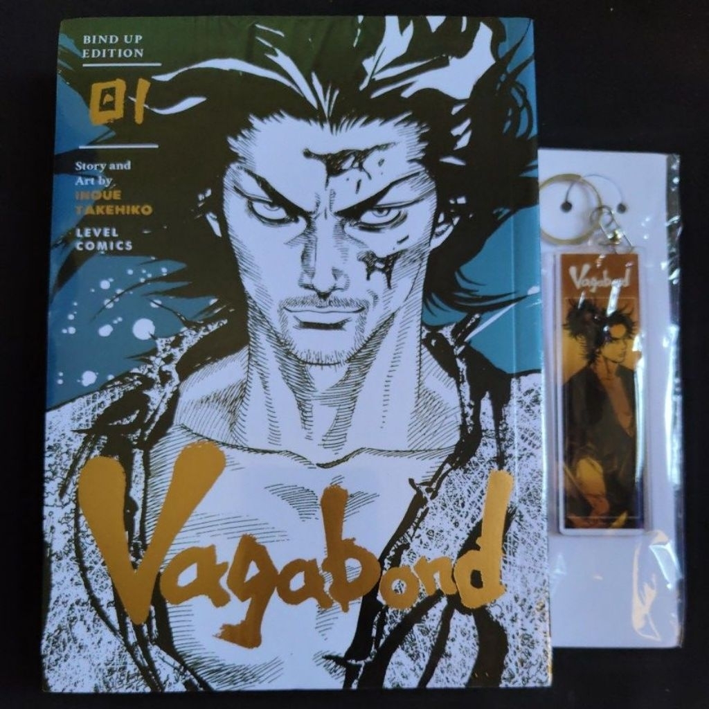 Komik Vagabond 1 bind up edition + bonus gantungan kunci vagabond (segel)