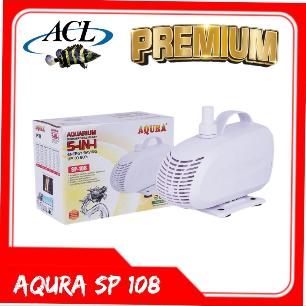 pompa kolam aqura sp-108 mesin celup kolam air terjun