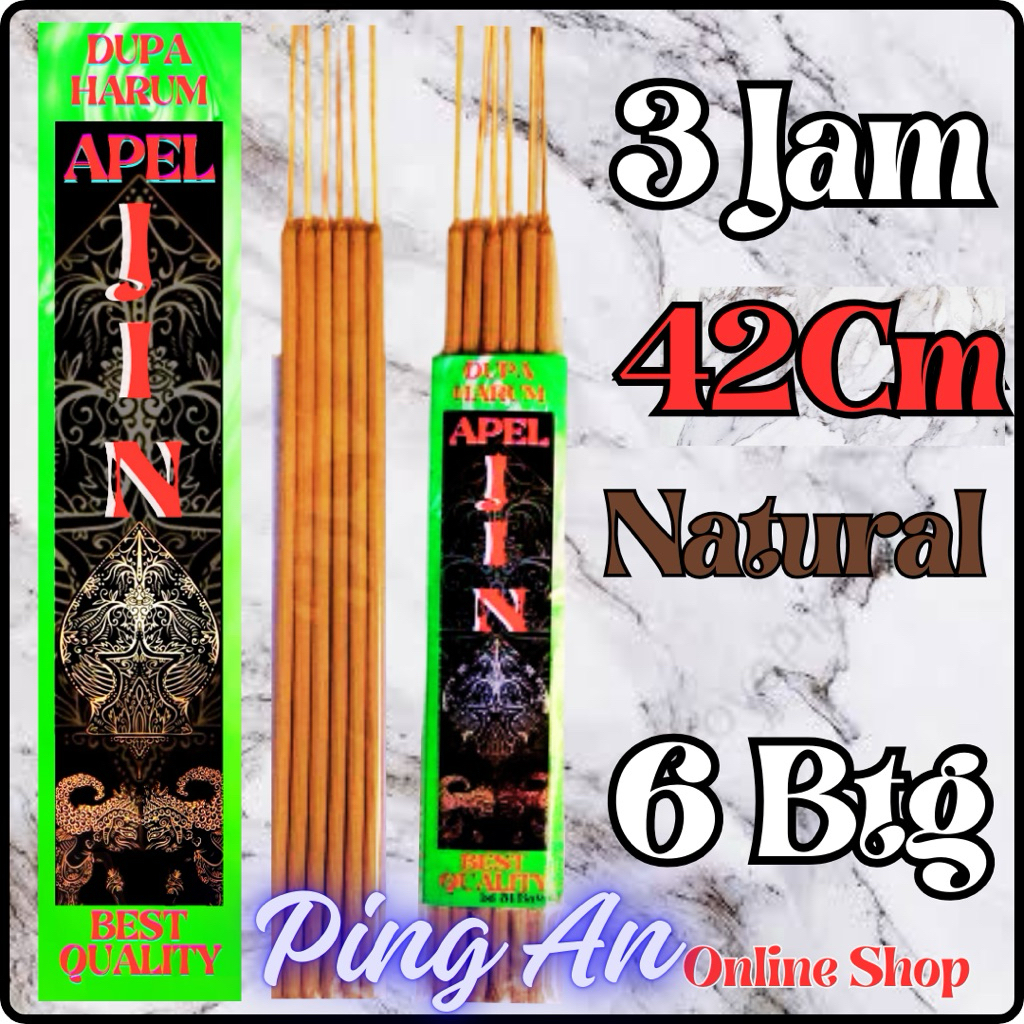 Dupa Hio 3Jam 6Btg “APEL JIN” 42Cm Natural Pouch