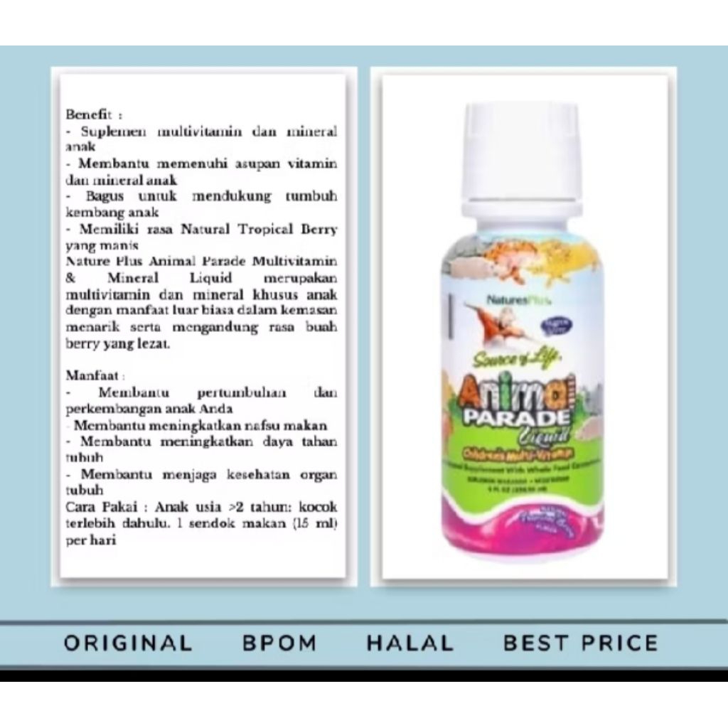Nature's plus animal parade liquid