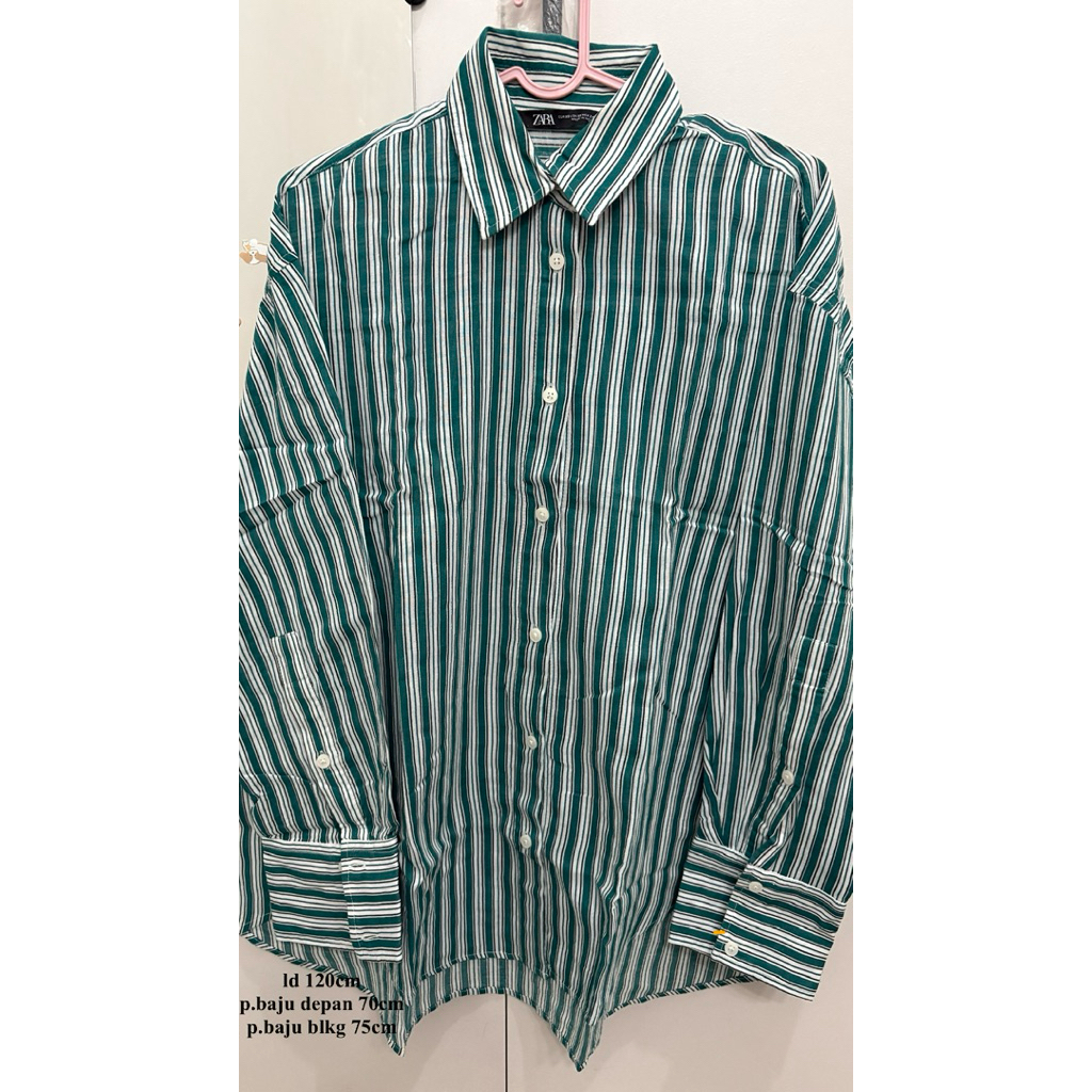 kemeja zara oversized (preloved) size XS