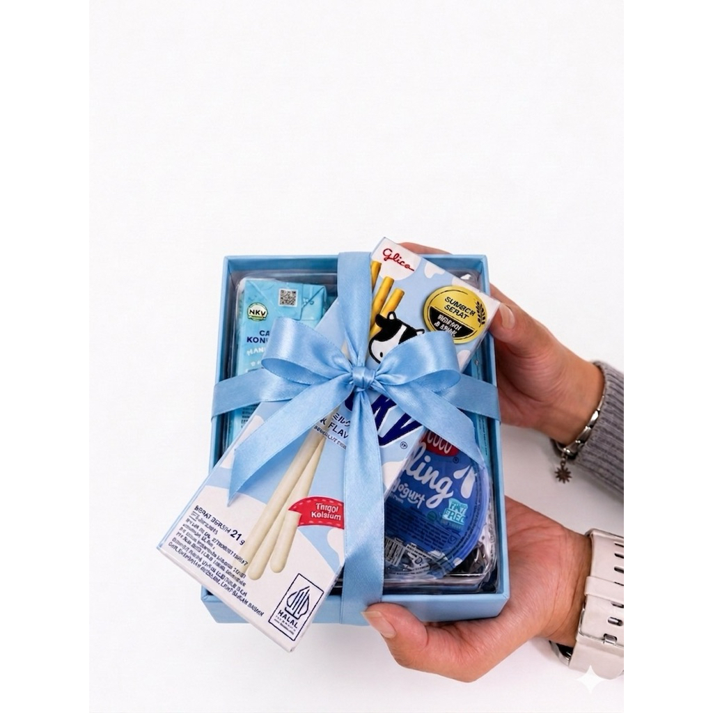 Mini Gift Box / Hampers Snack Mini / Snack Box Gift / Kado Snack Estetik Biru