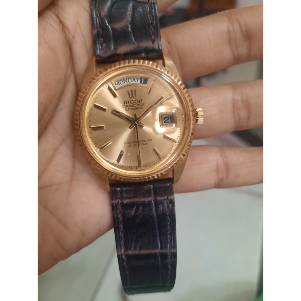 jam tangan ricoh presiden automatic original