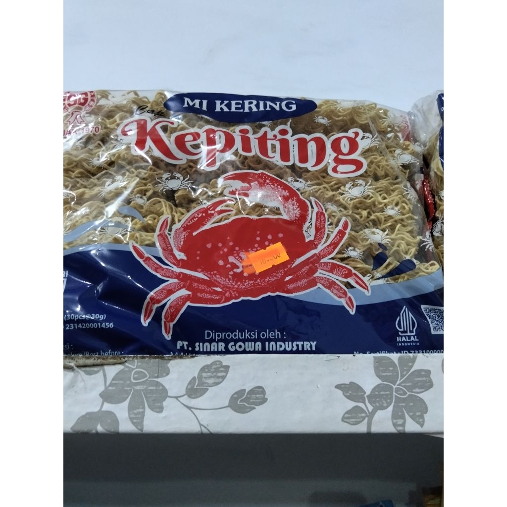 Mie Kering Kepiting Isi 30 Keping