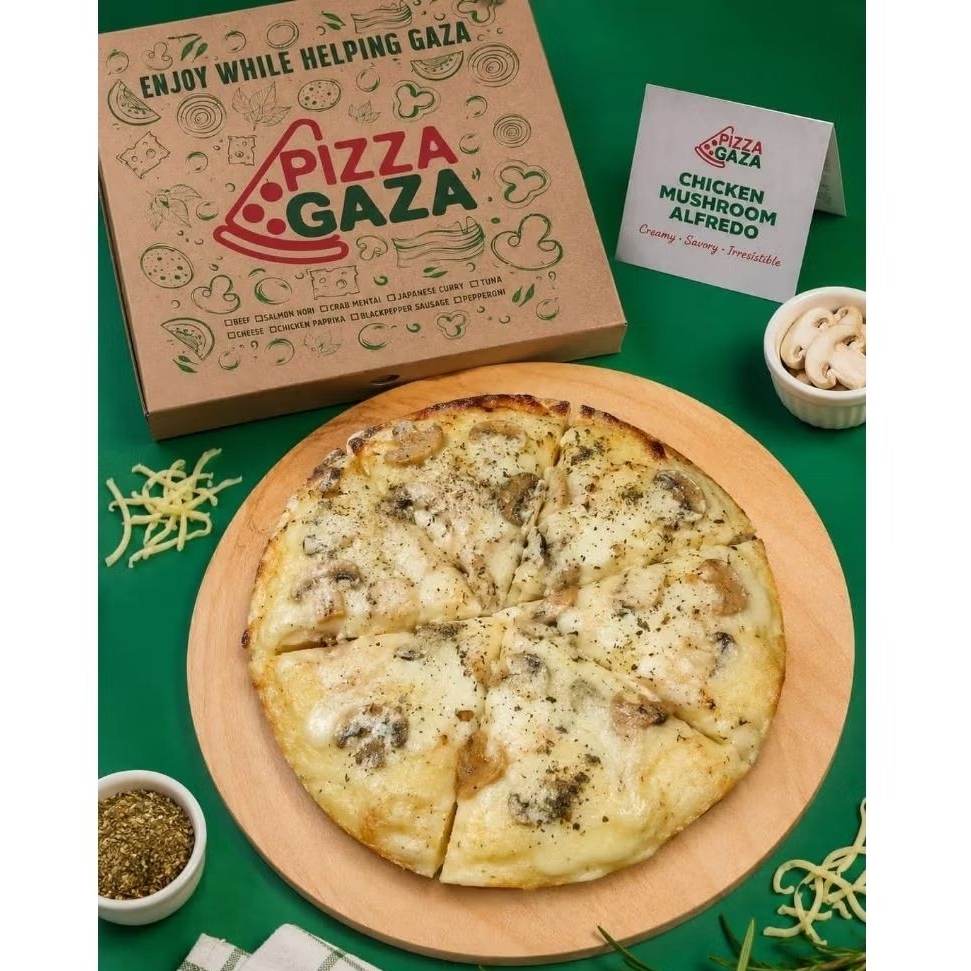 Pizza Gaza Chicken Mushroom Alfredo (Frozen) Cimahi Bandung