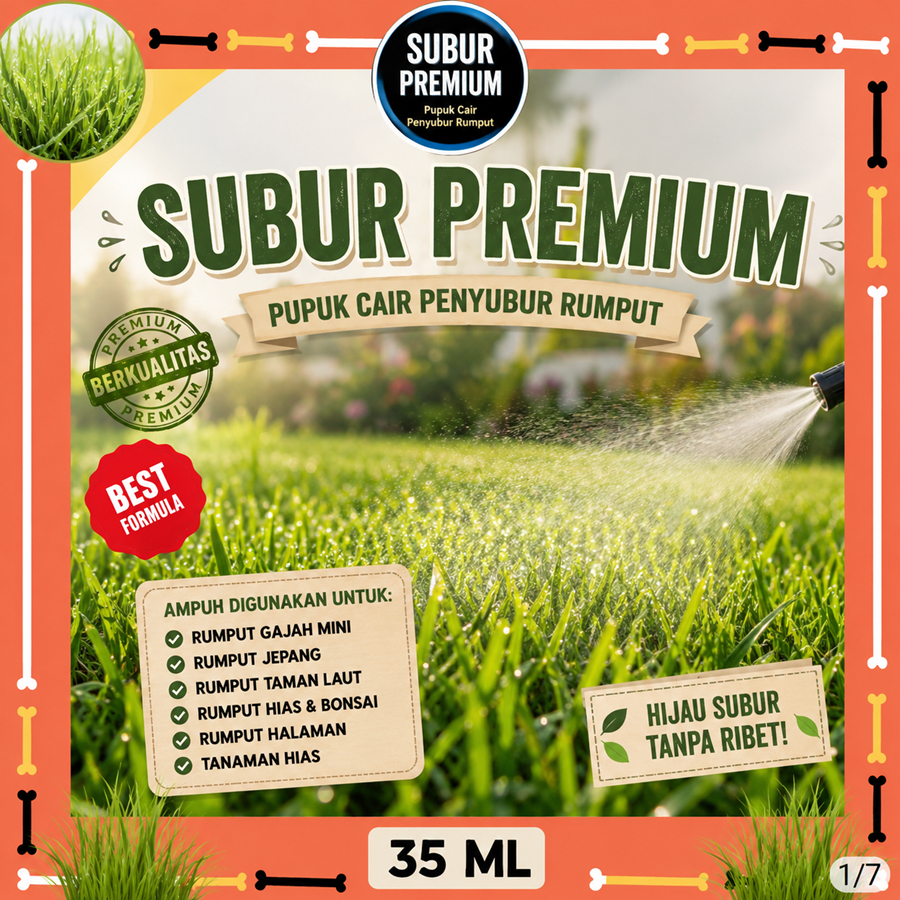 JUAL Spray Pupuk Cair Penyubur RUMPUT  35 ML MURAH AMPUH Produk Hormon Penyubur Daun Tanaman Pertani