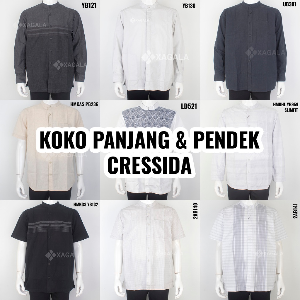 CRESSIDA KEMEJA PRIA DEWASA BAJU KOKO PRIA LENGAN PANJANG KEMKO PRIA LENGAN PENDEK ORI BRANDED