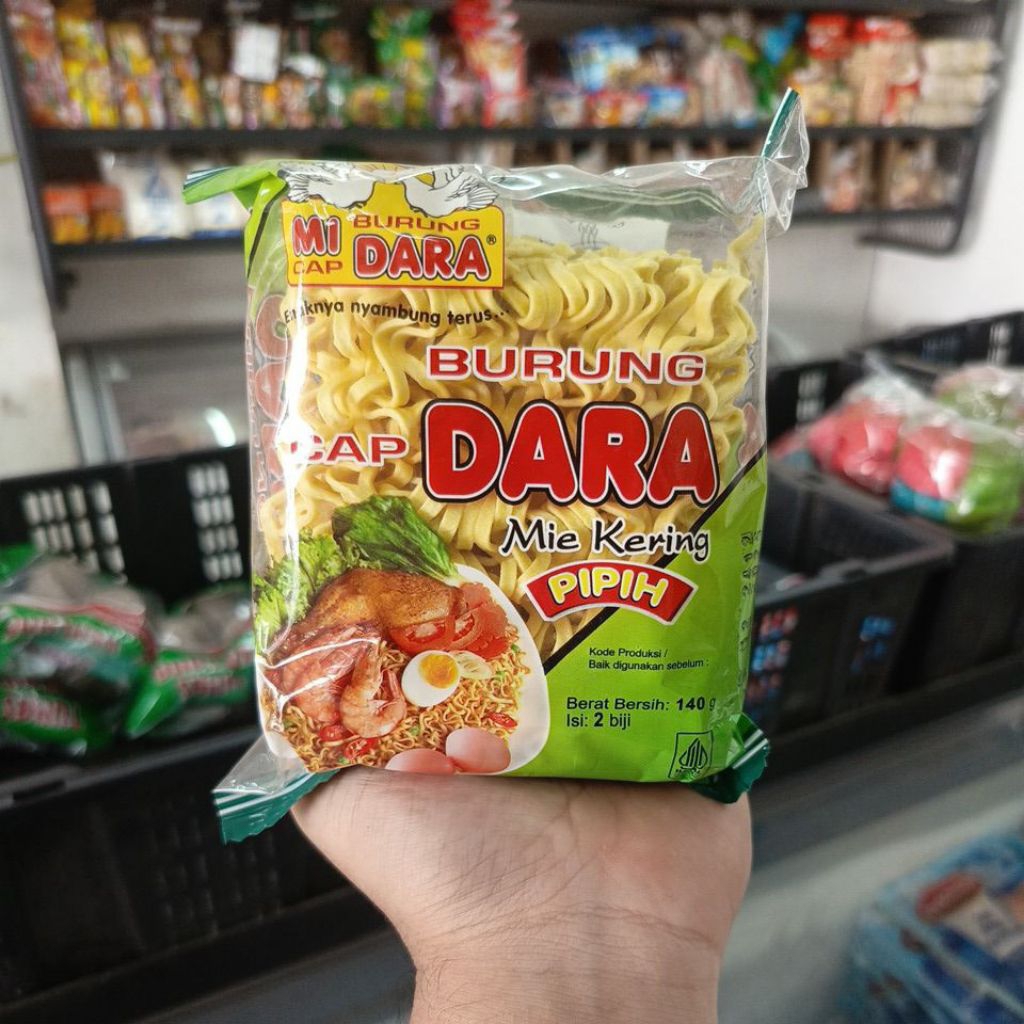 Mie Pipih Burung Dara Hijau 140gr