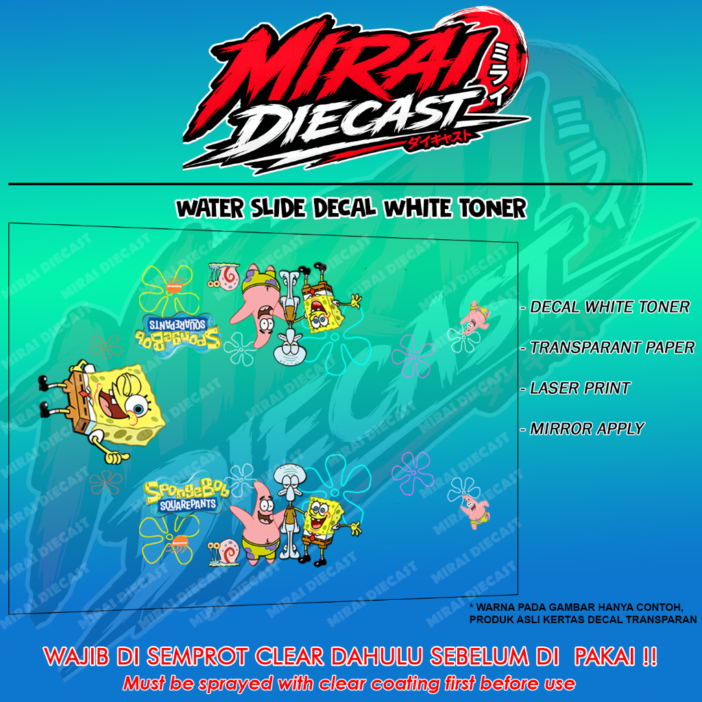 Decal Hot wheels itasha spongebob