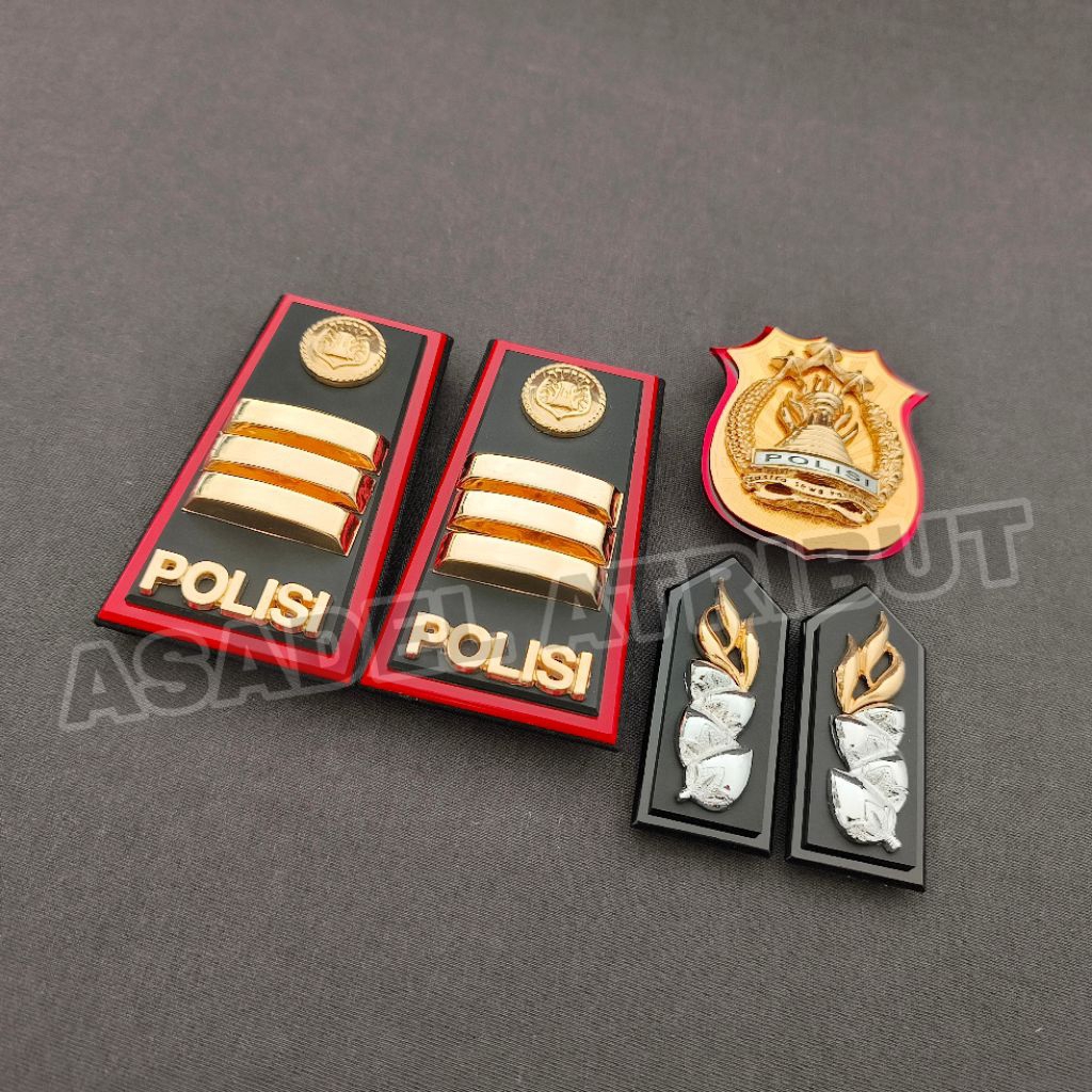 SET KOMPLIT PANGKAT AKP PDH FULL MIKA LIS MERAH / PANGKAT AKP PDH POLRI / PANGKAT AKP PDH FULL MIKA 