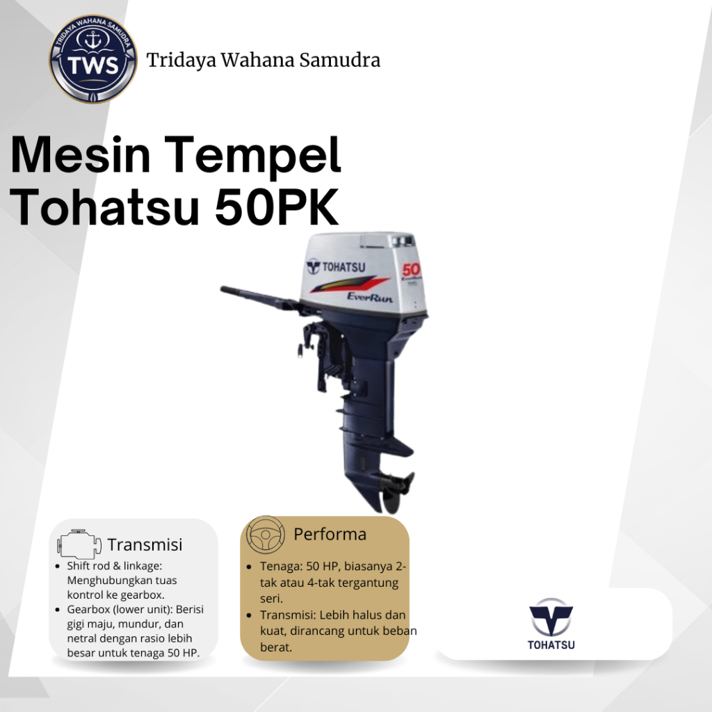 Mesin Tempel Tohatsu 50PK - MX Mode Seris 50D3L