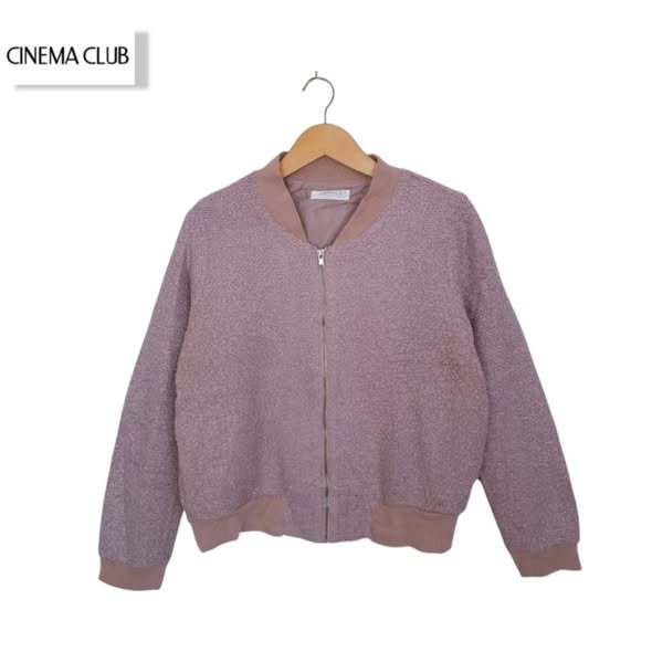 Jacket Bomber Rajut Bulu Dusty Purple (KODE : B157- 19)