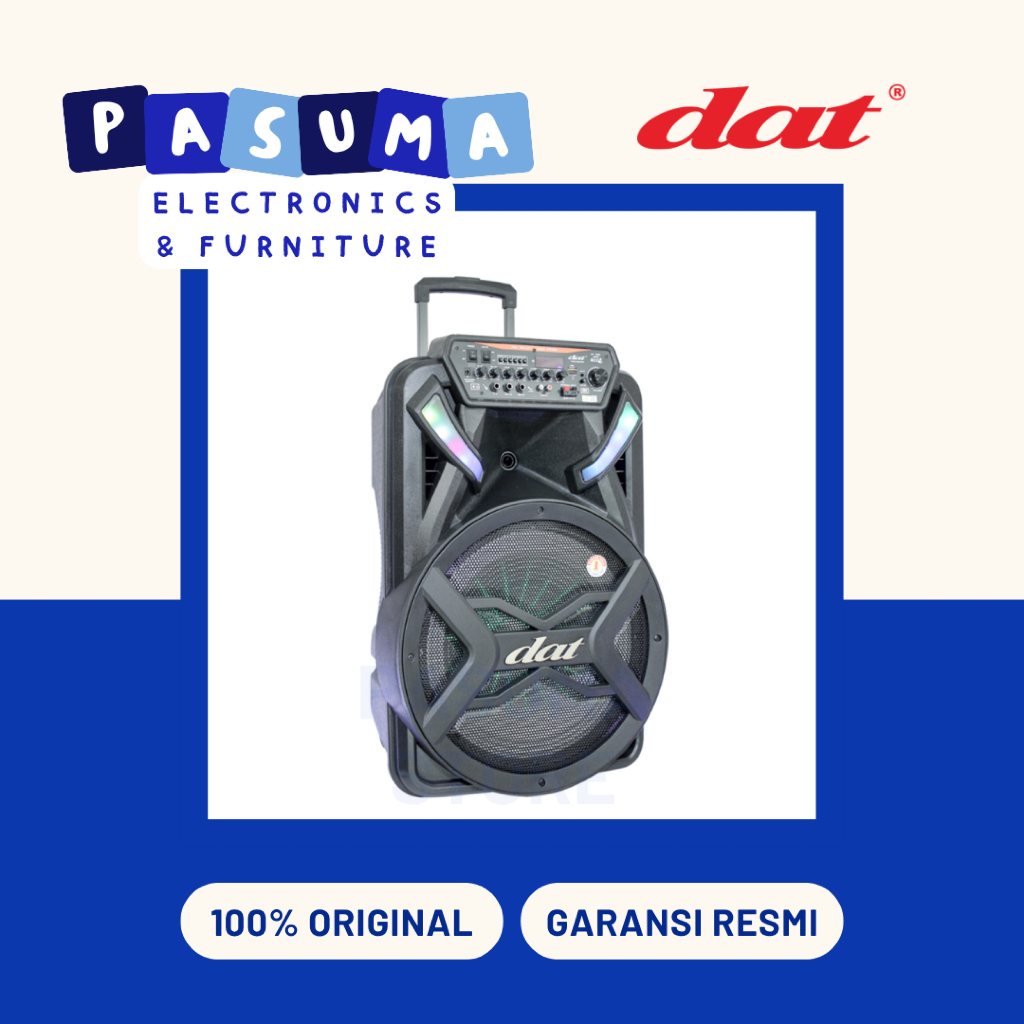 SPEAKER DAT DT-1509 x2 ECO+SPEAKER TROLI DAT DT-1509 x2 ECO+ SPEAKER 15 INCH SPEAKER PORTABLE DAT SP