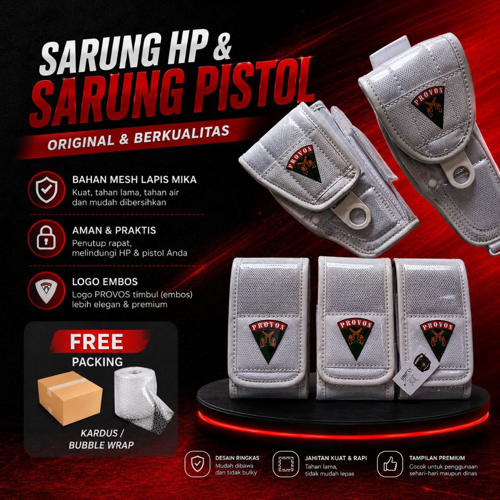 sarung pistol provos tni - holster + magazen - Sarung Pistol 3/4 Provos - Sarung Pistol Provos - Sar