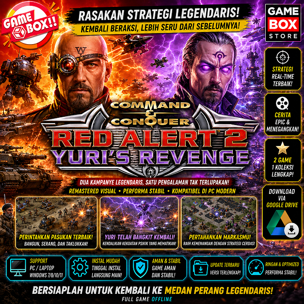 COMMAND & CONQUER RED ALERT 2 YURIS REVENGE FULL GAME | 2001 - GAME PC