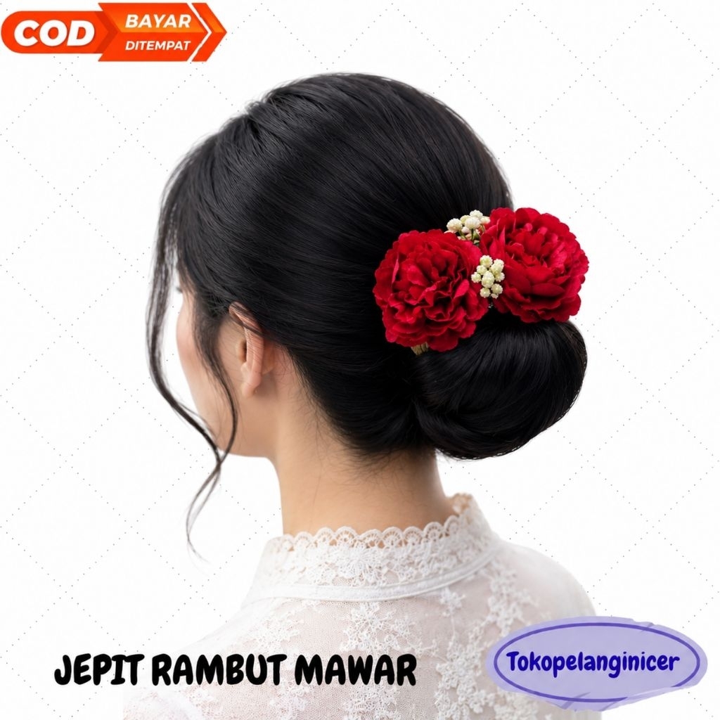HARNET Jepit Rambut Bunga Blossom- HAIRNET Rambut - Jepit Cepol Harnet Korea Bunga