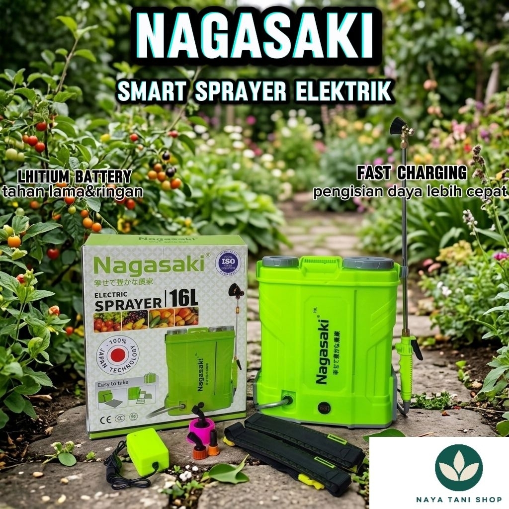 SPRAYER ELEKTRIK NAGASAKI 16 LITER dengan baterai lithium tahan lama