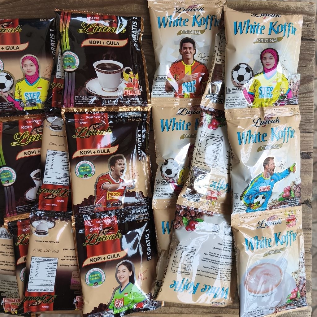 KOPI LUWAK - WHITE KOFFIE ORIGINAL DAN LUWAK HITAM KOPI + GULA - 1 RENCENG
