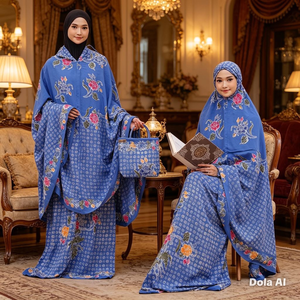 Mukena Batik Mukena Encim Hitam Batik Cap