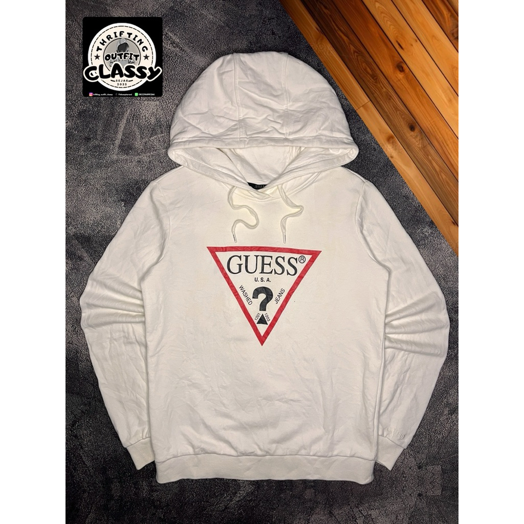 hoodie guess putih second