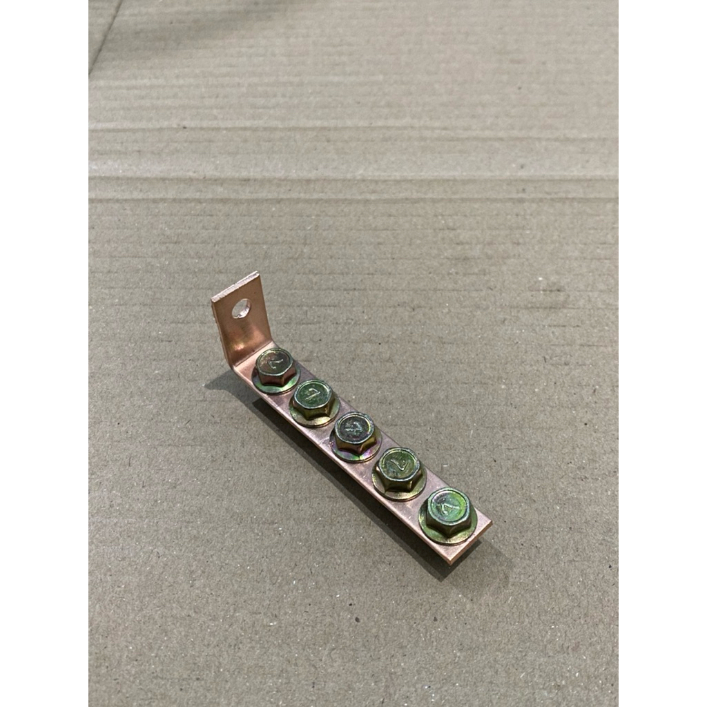 Plat Grounding Header Grounding Kepala Aki 5 Titik Tembaga Asli