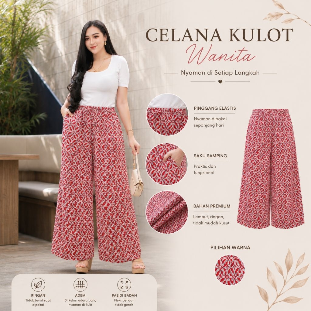 CELANA KULOT JUMBO MERAH PUTIH AGUSTUSAN