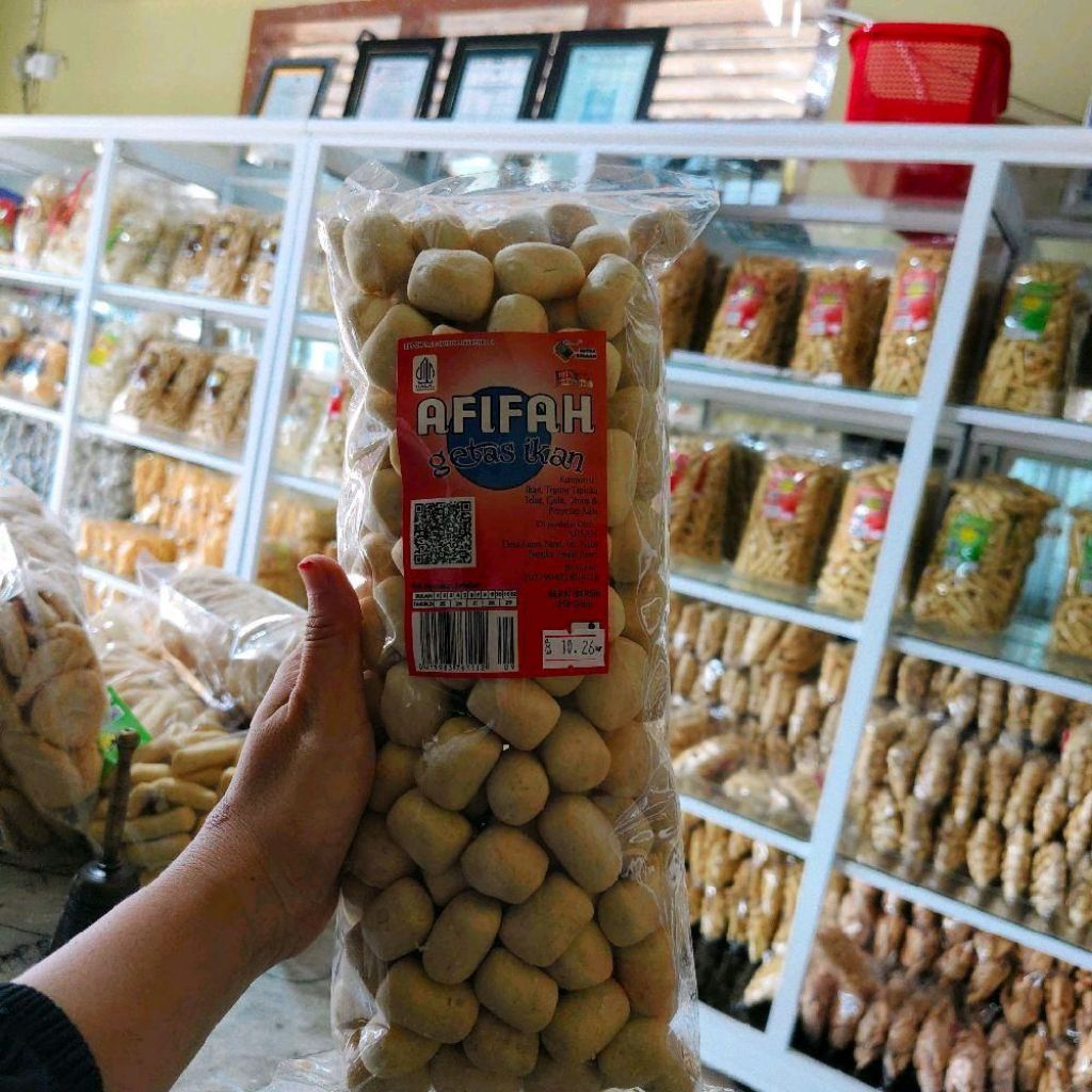 Getas ikan bulat250g  khas Kurau afifahsnack