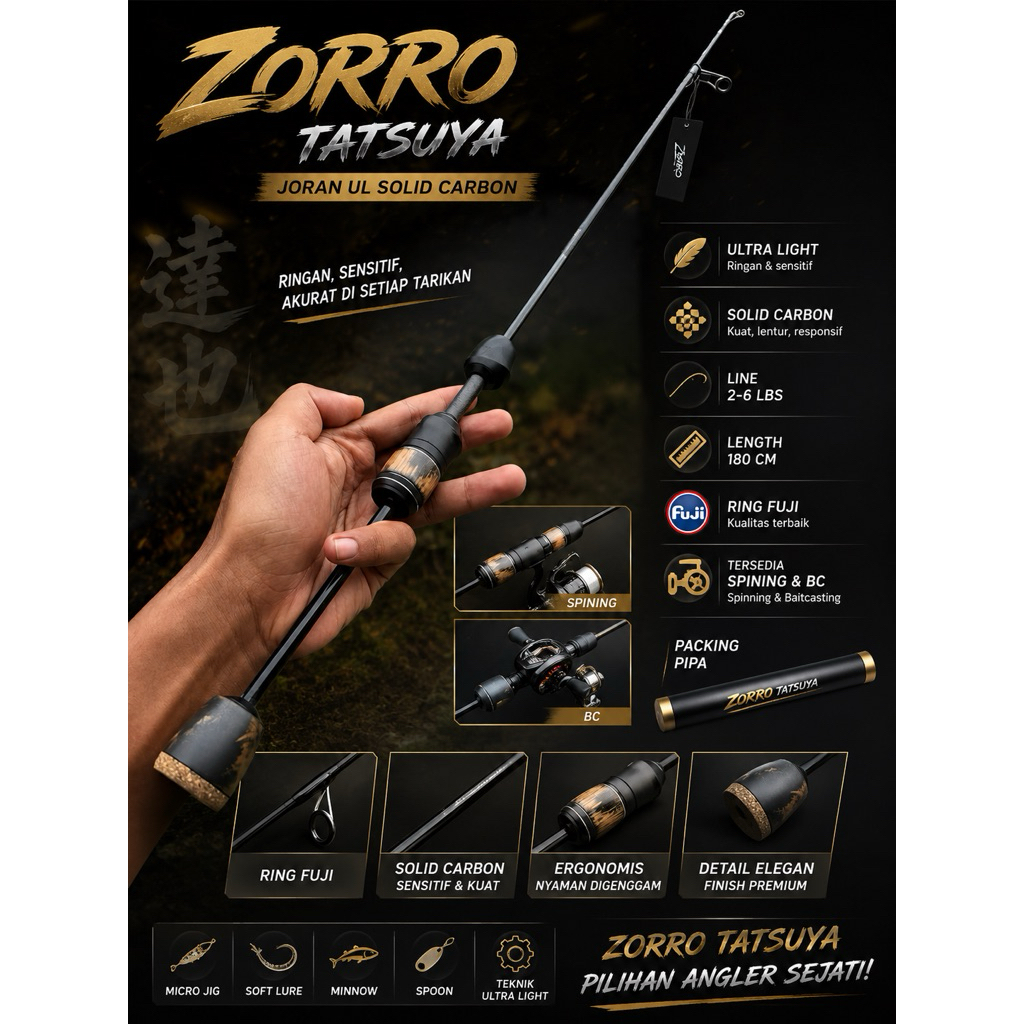 joran UL zorro tatsuya solid carbon fuji ring