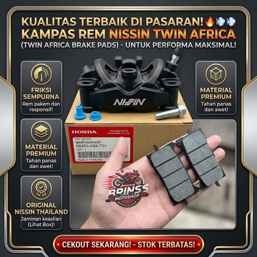 Brake Pad Kampas rem untuk Kaliper P100 Nissin Twin africa CB Exmotion