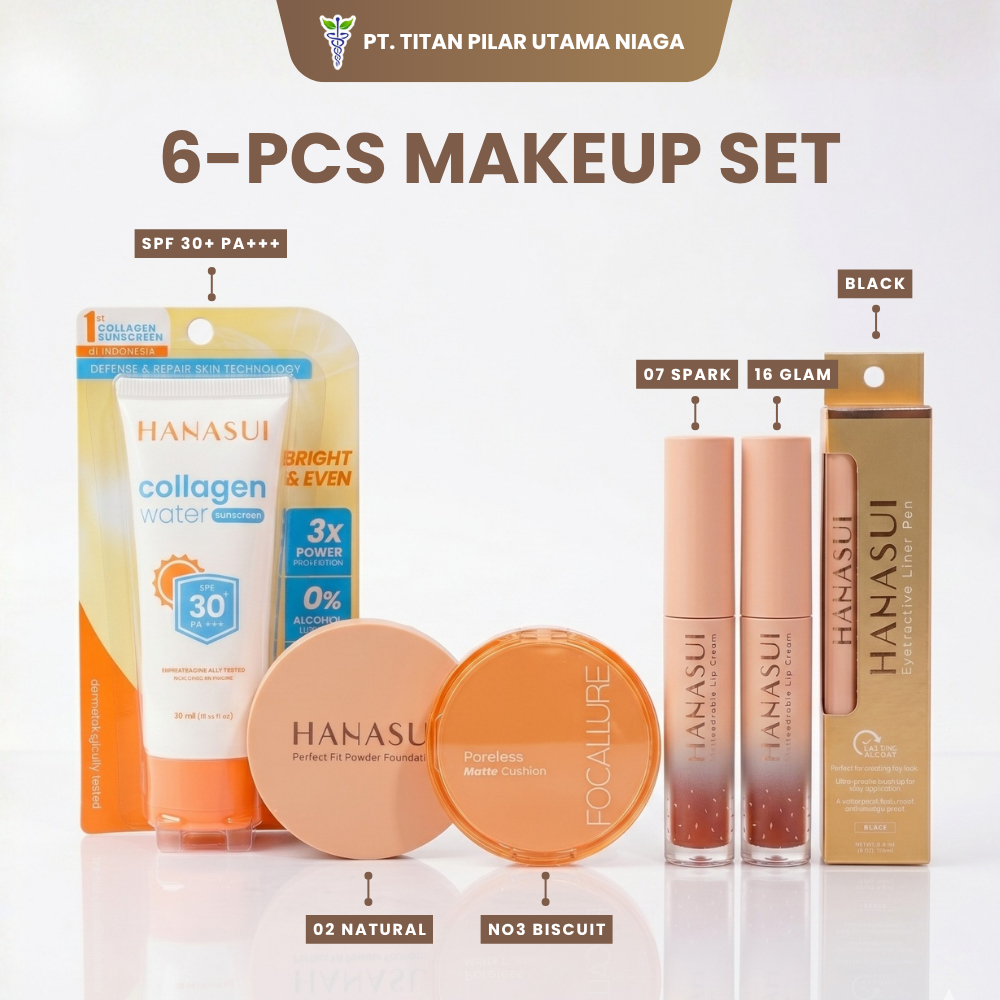 Paket Make Up Cantik Hanasui Dengan Focallure Cushion