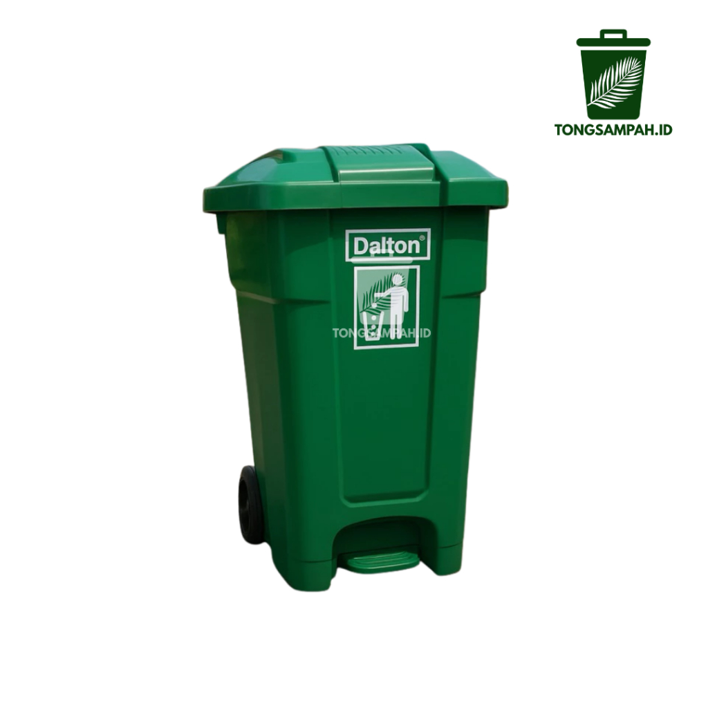 Tong sampah plastik pedal + roda 70 liter