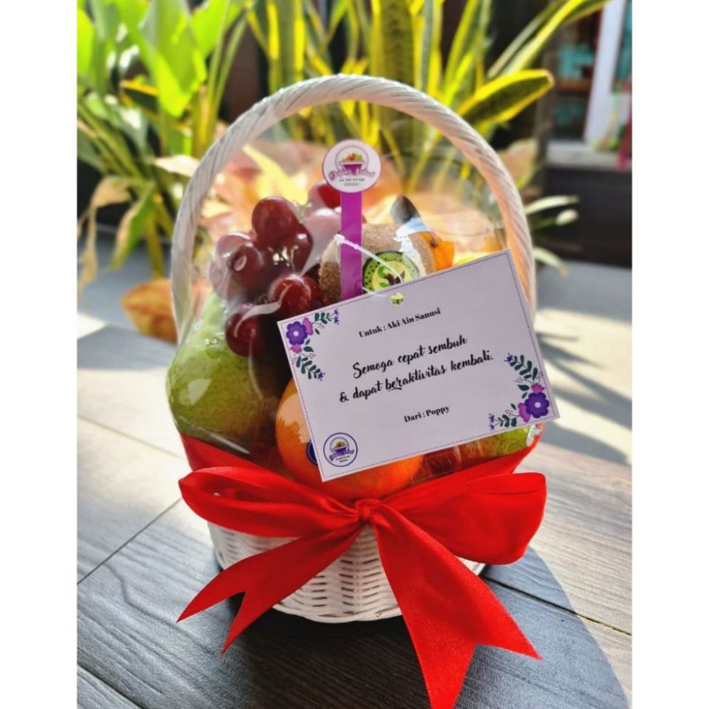 PARCEL BUAH MINI KERANJANG SIMPLE BINGKISAN BUAH KECIL
