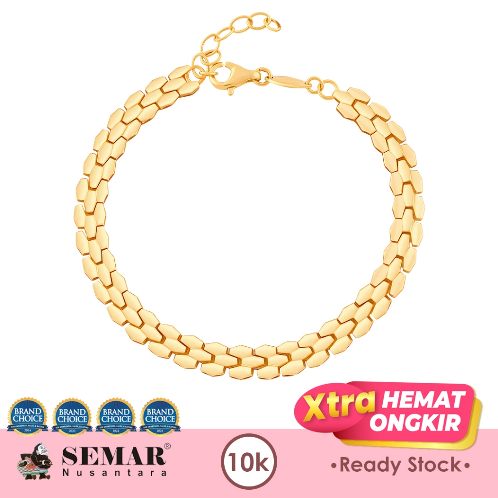 Gelang Emas Caitlin HexaGrace Gold 10K Semar Nusantara