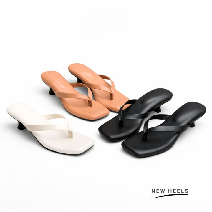 Sandal Wanita Heels Jepit Hak Stiletto 4 Cm