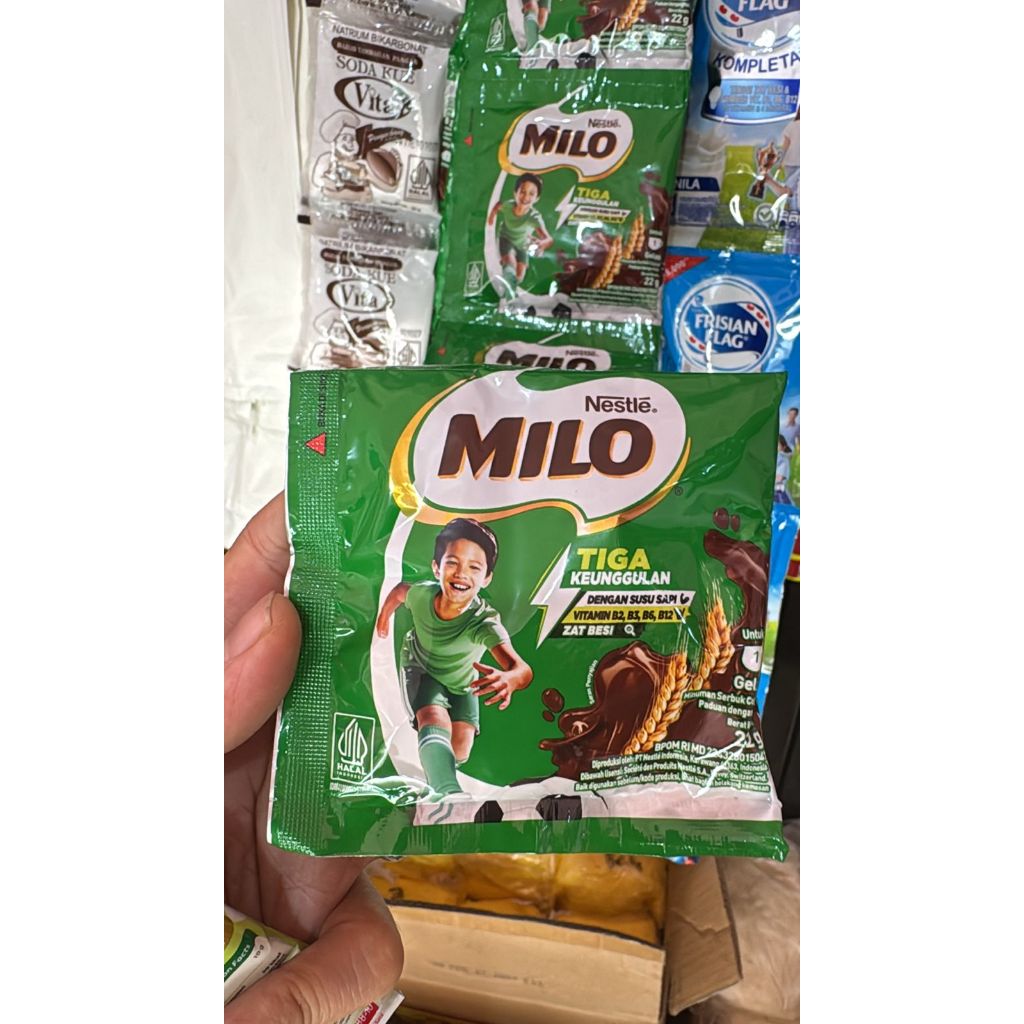Milo susu bubuk 22gram sachet. milo susu bubuk sachet per pc