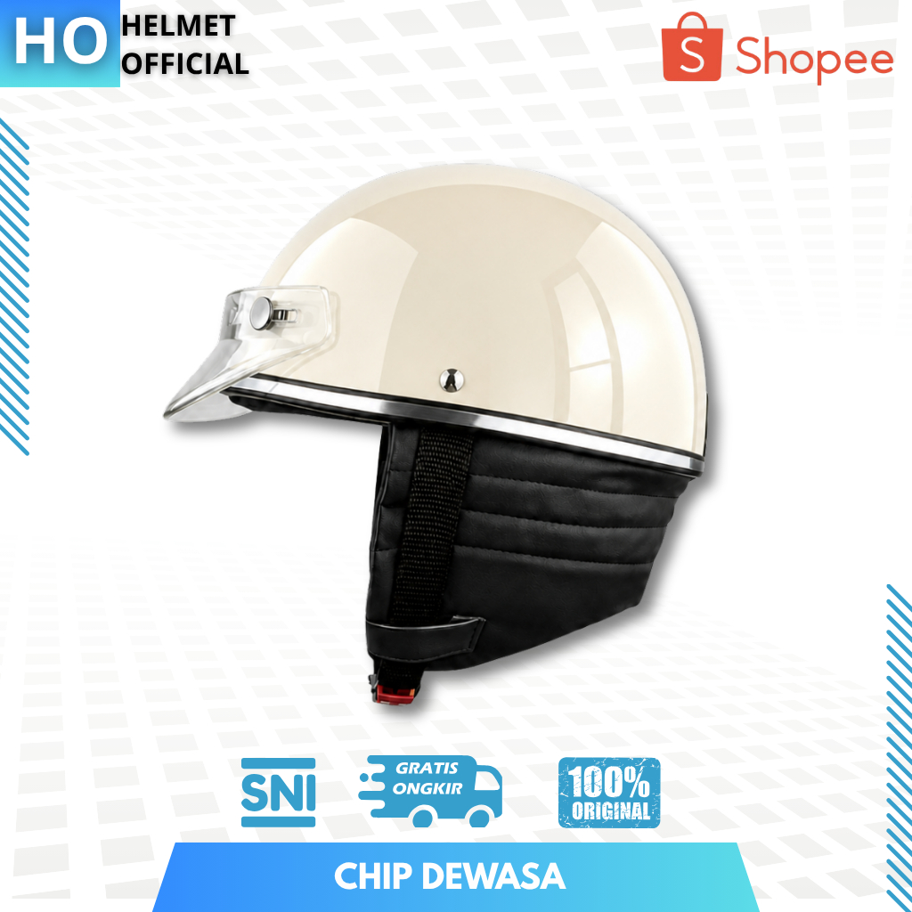 Helm Bogo Chip Dewasa SNI All Size Free Bubble