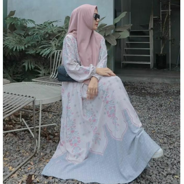 GAMIS ZARA VINTAGE BLOSSOM (GAMIS SAJA) BY ZAFEETRI // GAMIS SYARI MOTIF