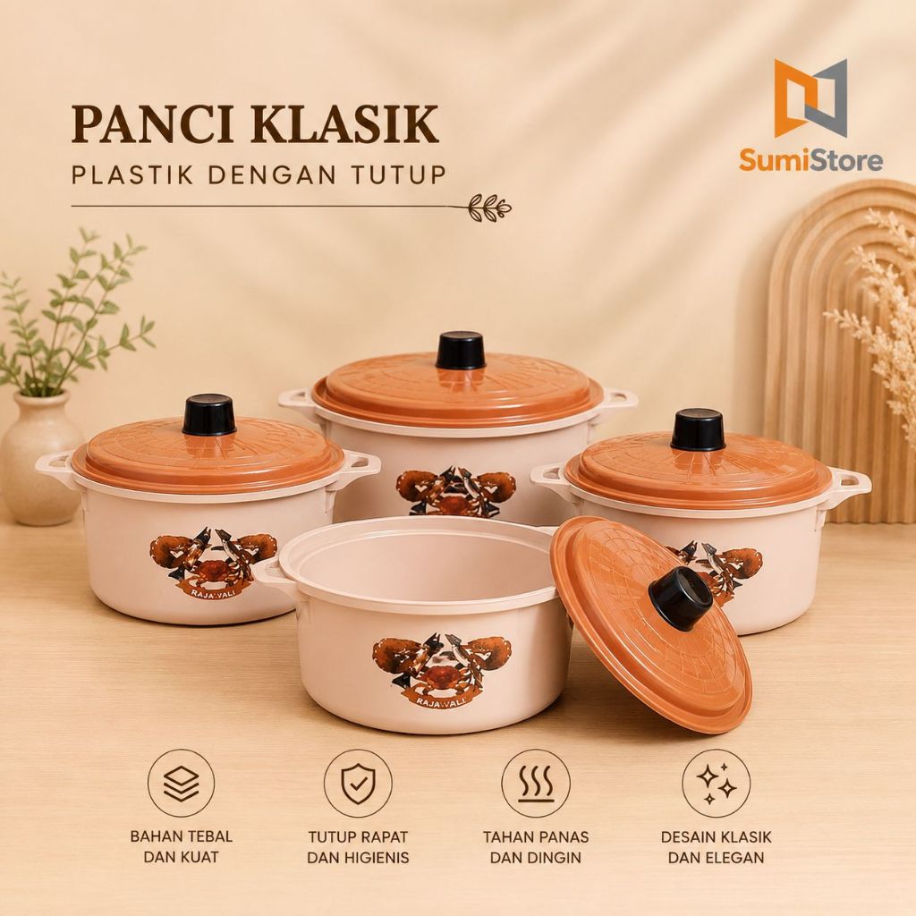 [6pcs] MANGKUK PANCI PRASMANAN PLASTIK CAPUCINO DENGAN TUTUP/BASI PRASMANAN DENGAN TUTUP 18