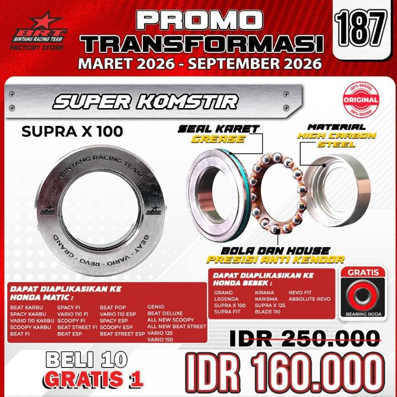 BRT SUPER KOMSTIR BEAT/VARIO 125/VARIO 150